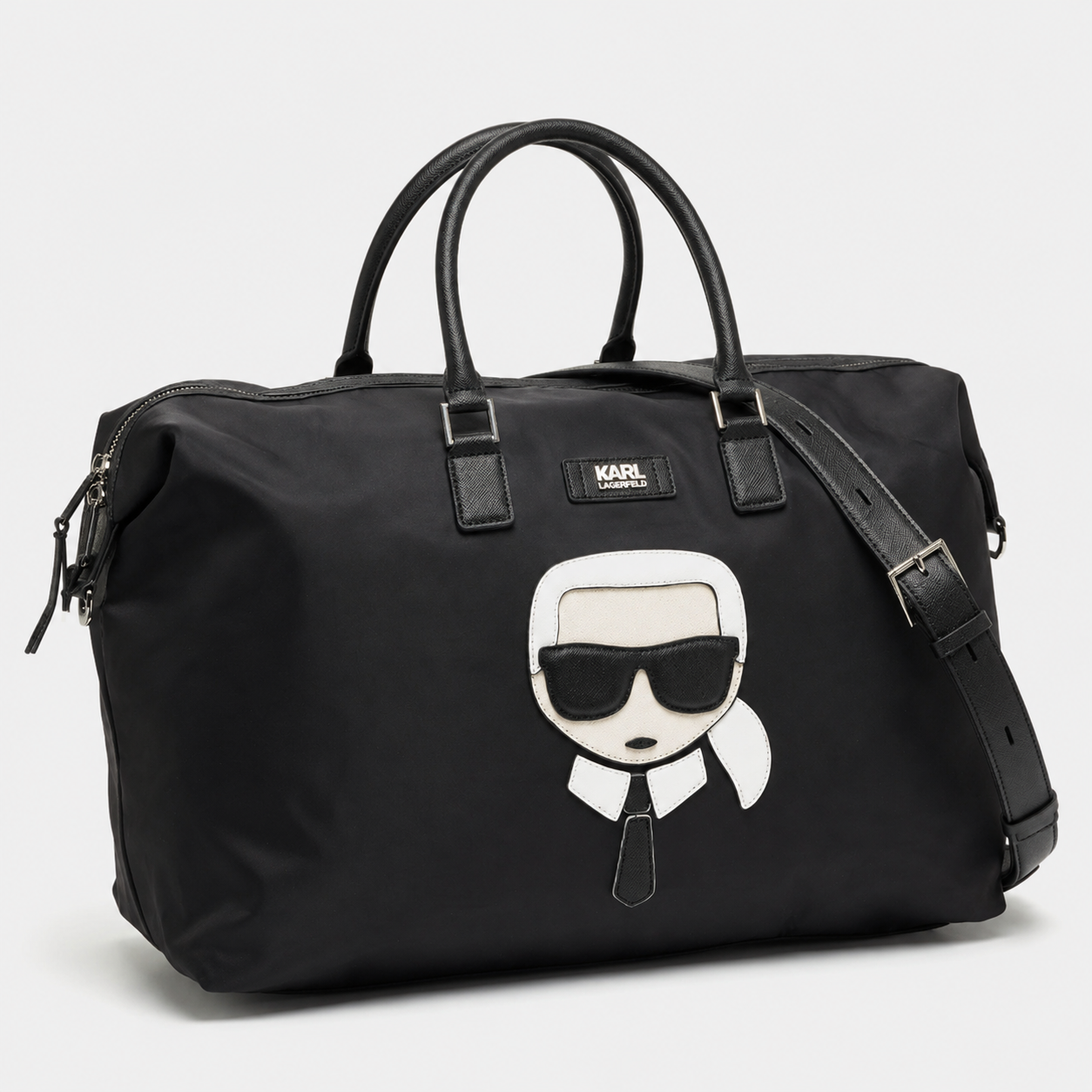 Karl Lagerfeld Black Nylon Travel Bag