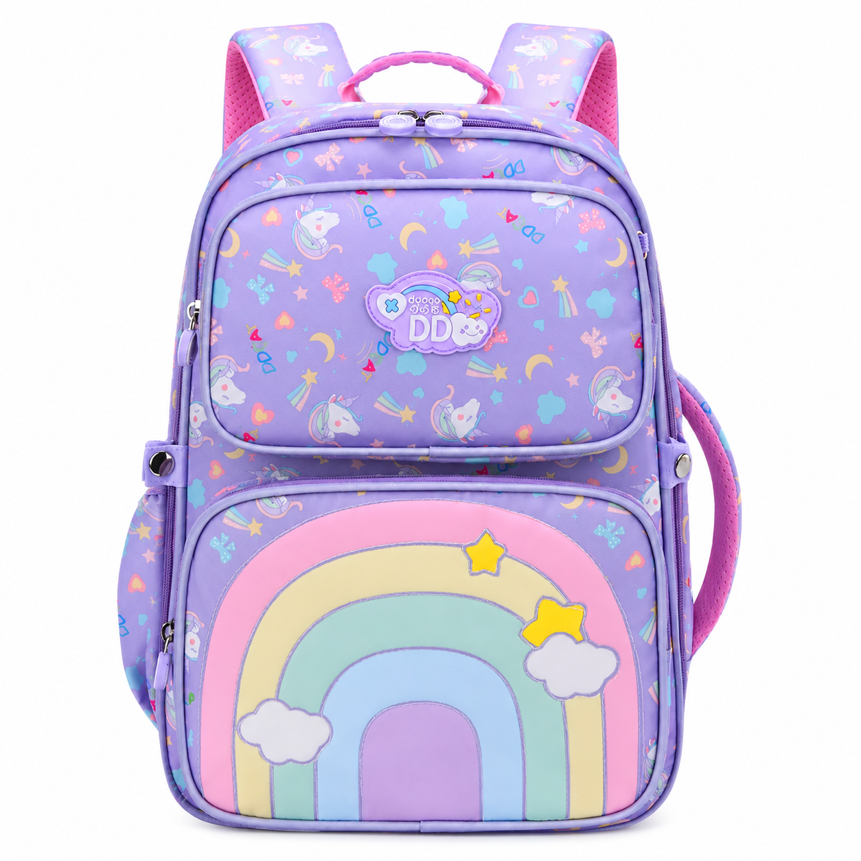 DD Cat Rainbow Kids Backpack gallery image