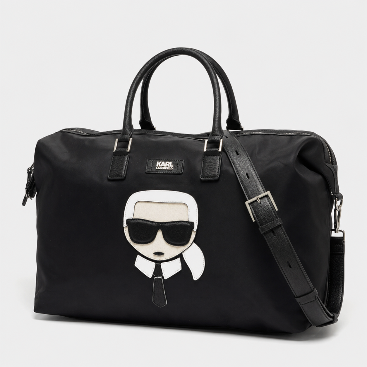 Karl Lagerfeld Black Nylon Travel Bag gallery image