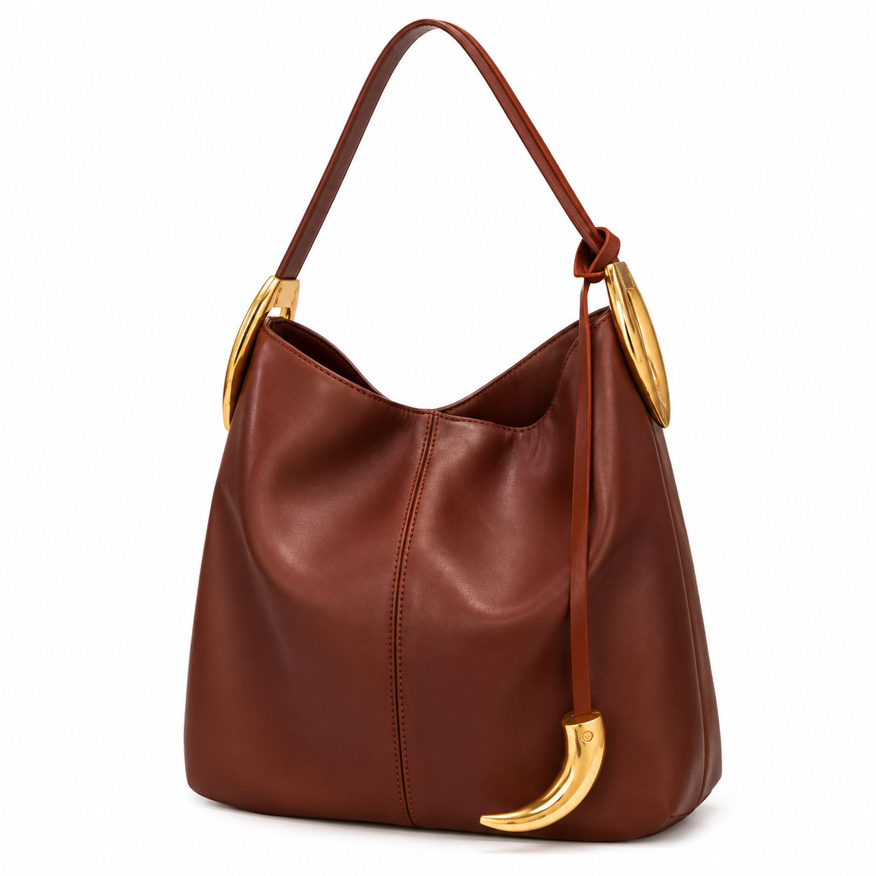 Brown Hobo Shoulder Bag